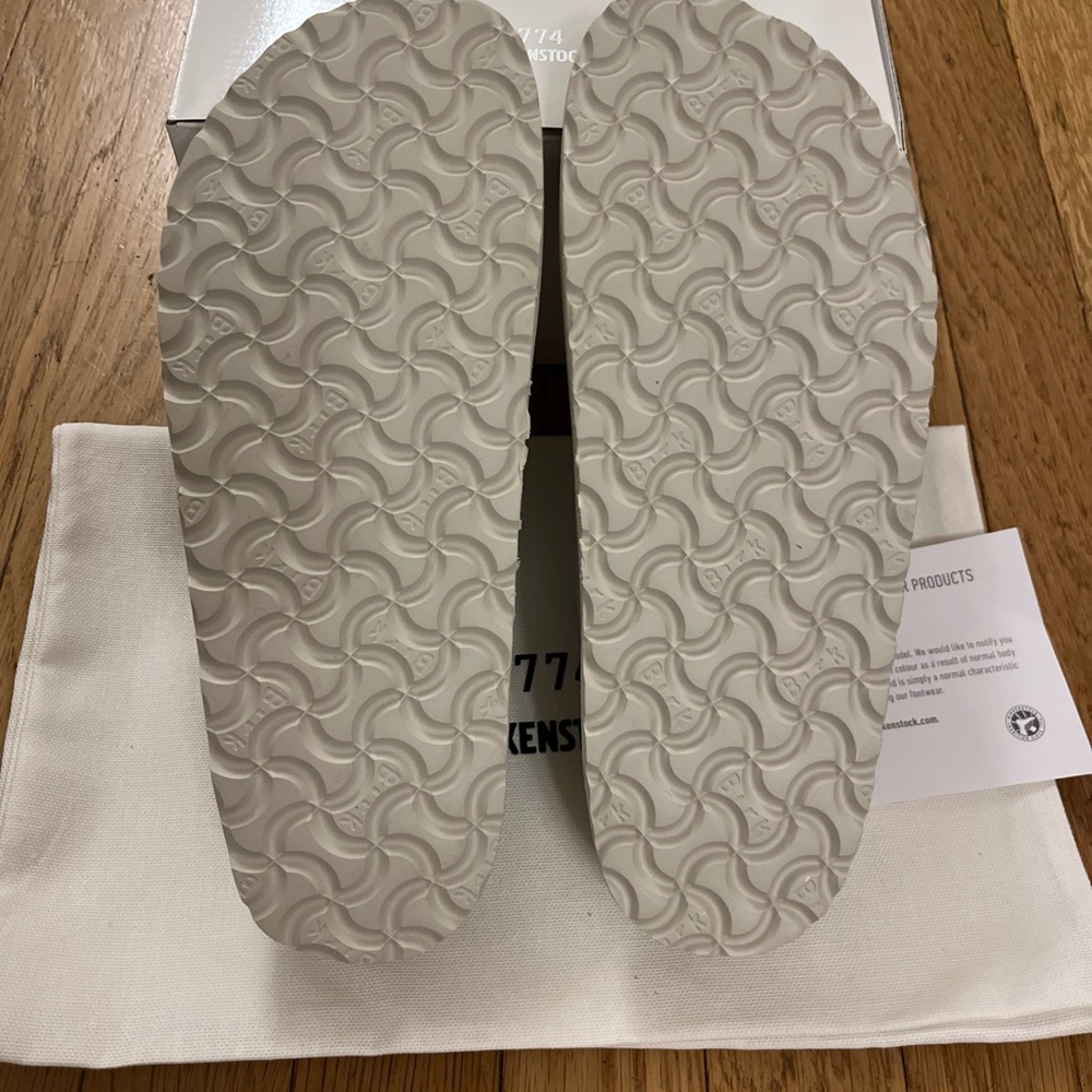 Rare 1774 BIRKENSTOCK Arizona Avantgarde Sandal In Bone Size 38(US W Size 7.5/8) - Picture 8 of 8